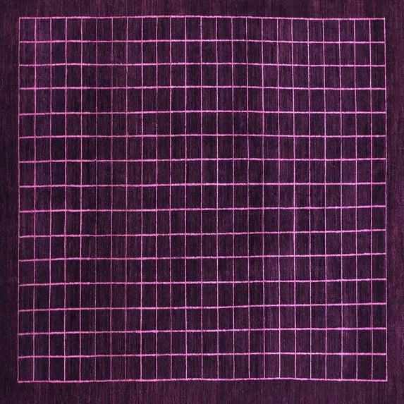 Ahgly Company Indoor Square Abstract Purple Modern Area Rugs, 6' Square