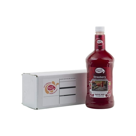Master Of Mixes Strawberry Daiquiri/Margarita Drink Mix Ready To Use 1.75 Liter Bottle (59.2 Fl Oz) Individually Boxed