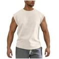 thumbnail image 2 of BADHUB Big and Tall Workout Tank Tops for Men Mesh Breathable Stretch Muscle Bodybuilding Outdoor Sleeveless Gym Shirts Khaki XL, 2 of 8