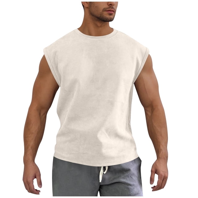 Camiseta Deportiva de Cuello Redondo de la Ropa de Gimnasio de Cuello Redondo para Hombre
