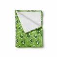 thumbnail image 2 of Tea Party Soft Flannel Fleece Throw Blanket, Tea Time Theme with Teapots and Cups Blooming Daisy Chamomiles, Cozy Plush for Indoor and Outdoor Use, 60" x 80", Lime Green Dark Green, by Ambesonne, 2 of 6