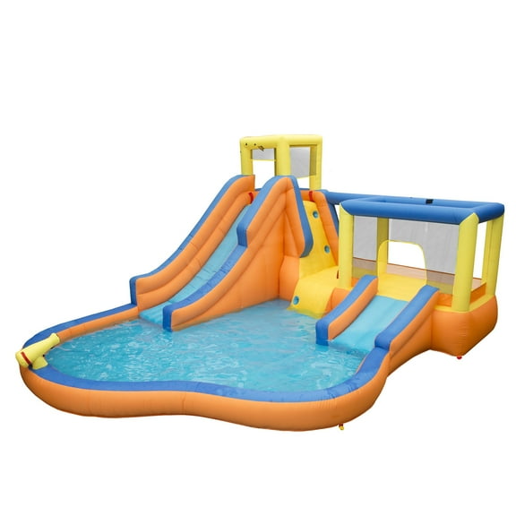 Banzai Inflatable Slide 'N Bounce Spash Park Water Park - 3 Levels of Fun!
