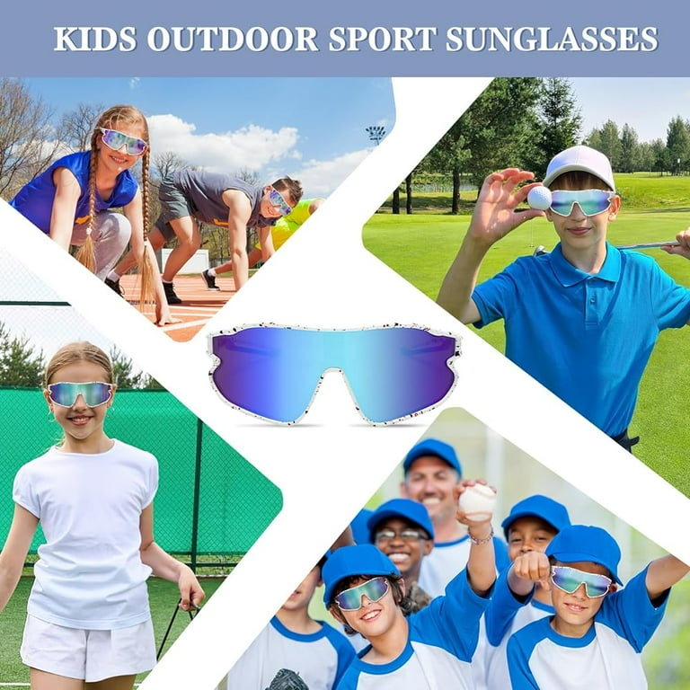 Youth Polarized Sports Sunglasses for Boys Girls, UV400 Protection