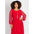 thumbnail image 2 of Catherines Women's Plus Size Beaded Mesh Shift Dress, 2 of 3