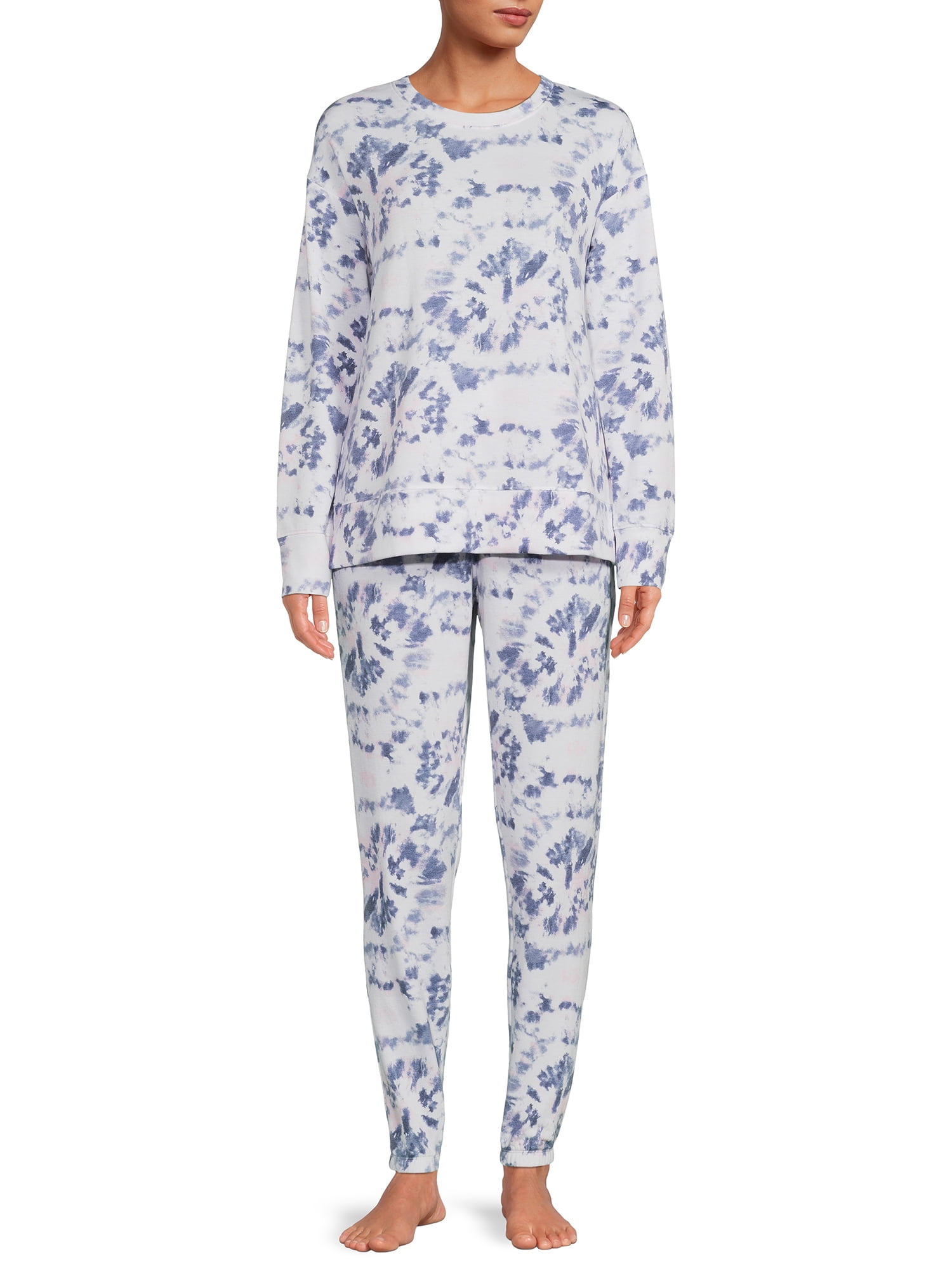 Secret Treasures Women's and Women's Plus Size Sweatshirt and Pants Sleep Set, 2-Piece