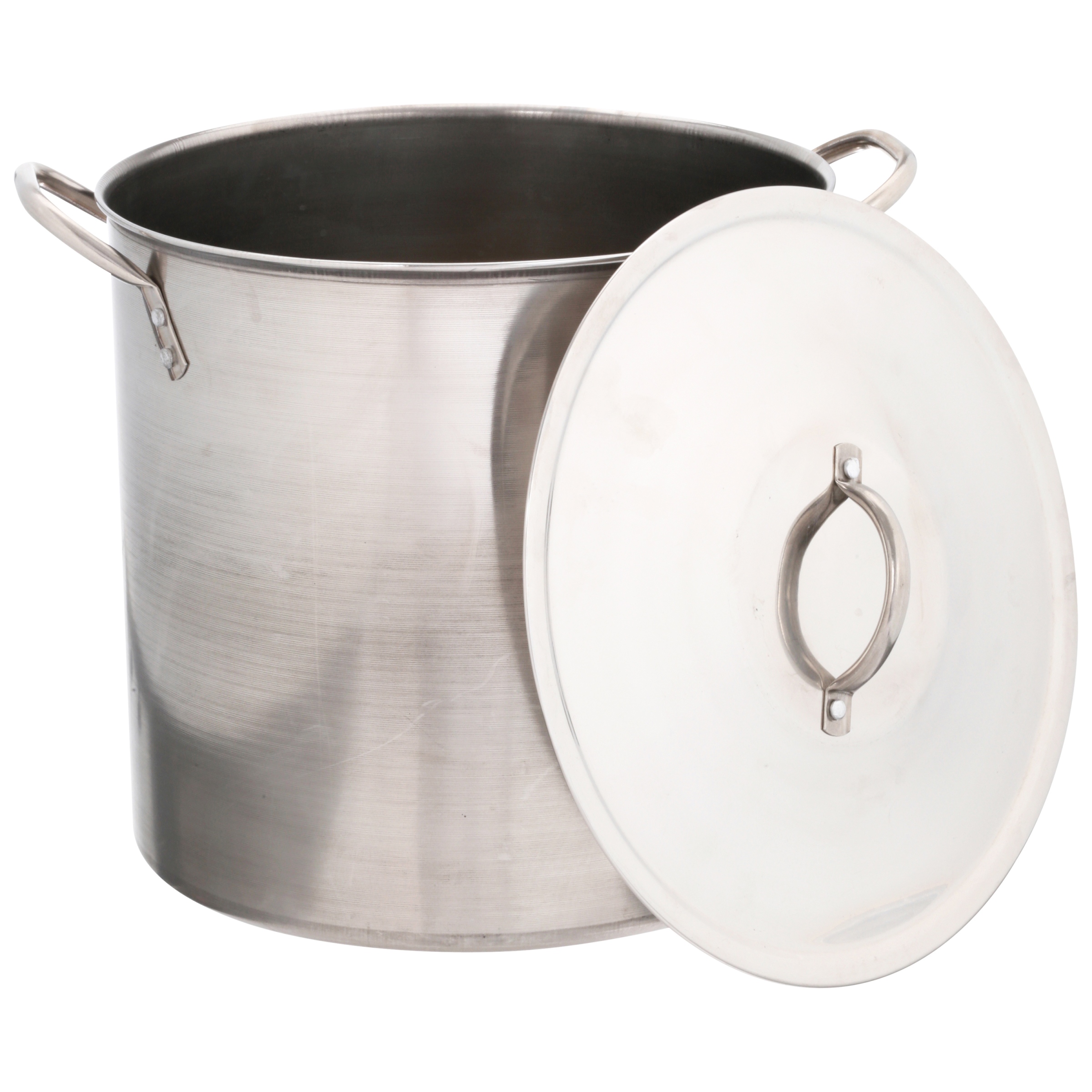 Large Stock Pot w/ Metal Lid Stainless Steel 16Qt Cooking Soup Stew