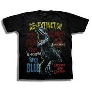 Jurassic World Big Boys' 2 Raptor De-Extinction Short Sleeve T-Shirt, Black, M
