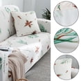 thumbnail image 2 of Funda de sofá de 4 plazas con estampado de hojas de árbol elegante y protección y decoración, 2 of 8