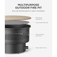 thumbnail image 6 of 26 inch Fire Pit with Grill & Lid, Firepits for Outside Wood Burning Fire Pit Table with Fire Poker, Multifunctional Outdoor Fire pits for BBQ, Table, Bonfire, Camping, Backyard, Patio, Picnic, 6 of 7