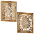 thumbnail image 1 of vidaXL Hand-Carved Wall Panels 2 pcs Solid Mango Wood 60x60x2.5 cm, 1 of 5
