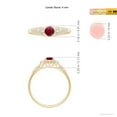 thumbnail image 5 of ANGARA Natural Aeon Vintage Style Ruby and Diamond Three Stone Engagement Ring in 14K Yellow Gold for Women (Size-4mm) | July Birthstone, Anniversary, Jewelry Gift for Women | Natural Ruby Ring, 5 of 10