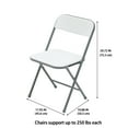 thumbnail image 3 of Mainstays 6 Pack Resin Folding Chair, White, 3 of 8