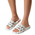 thumbnail image 4 of Willtoo Women Slides Sandals Hollow Hole Printed Non-Slip House Slippers Casual Platform Beach Sandals Bathroom Slides Shower Shoes, 4 of 4