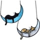 thumbnail image 2 of Atrapasueños decorativo con forma de gato para ventana de interior Gatos en la luna Adorno decorativo colorido para ventana, 2 of 6