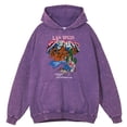 thumbnail image 5 of Sudadera con capucha estilo retro desgastado con diseño de grafiti de Las Vegas y diseño de montaña para hombre, moda informal, otoño, 100 % algodón, 5 of 5