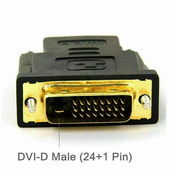 Simyoung DVI-D Male (24 1 pin) to HDMI Female (19-pin) HD HDTV Monitor Display Adapter Black