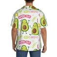 thumbnail image 3 of Fotbe Avocado Work Out Camisa Estampada de Manga Corta para Hombre, Casual de Verano, Estilo Playero, Sin Arrugas-3X-Large, 3 of 5