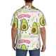 thumbnail image 3 of Fotbe Avocado Work Out Camisa Estampada de Manga Corta para Hombre, Casual de Verano, Estilo Playero, Sin Arrugas-Medium, 3 of 5