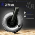 thumbnail image 2 of Rangland Beach Cart with Big Air Wheels for Sand - All Terrain Sand Wagon with Large Pneumatic Rubber Tires, Folding Design, Heavy-Duty Steel Frame (RX800, Black), 2 of 7