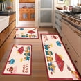 thumbnail image 2 of Kitchen Rugs Sets 3 Piece with Runner Floral Kitchen Floor Mat Carpet Farmhouse Rugs and Mats Non Skid Washable Runner Rug for Kitchen Office Sink Laundry, 2 of 12