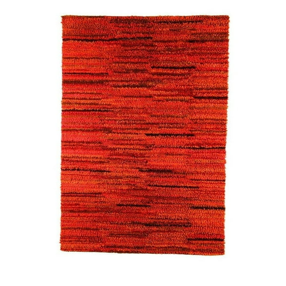 MA Trading Handmade Indian Mat Mix Rust Rug (India) Rust 4'6" x 6'6" Polyester, Wool Stain Resistant, Handmade 4' x 6' Dining Room