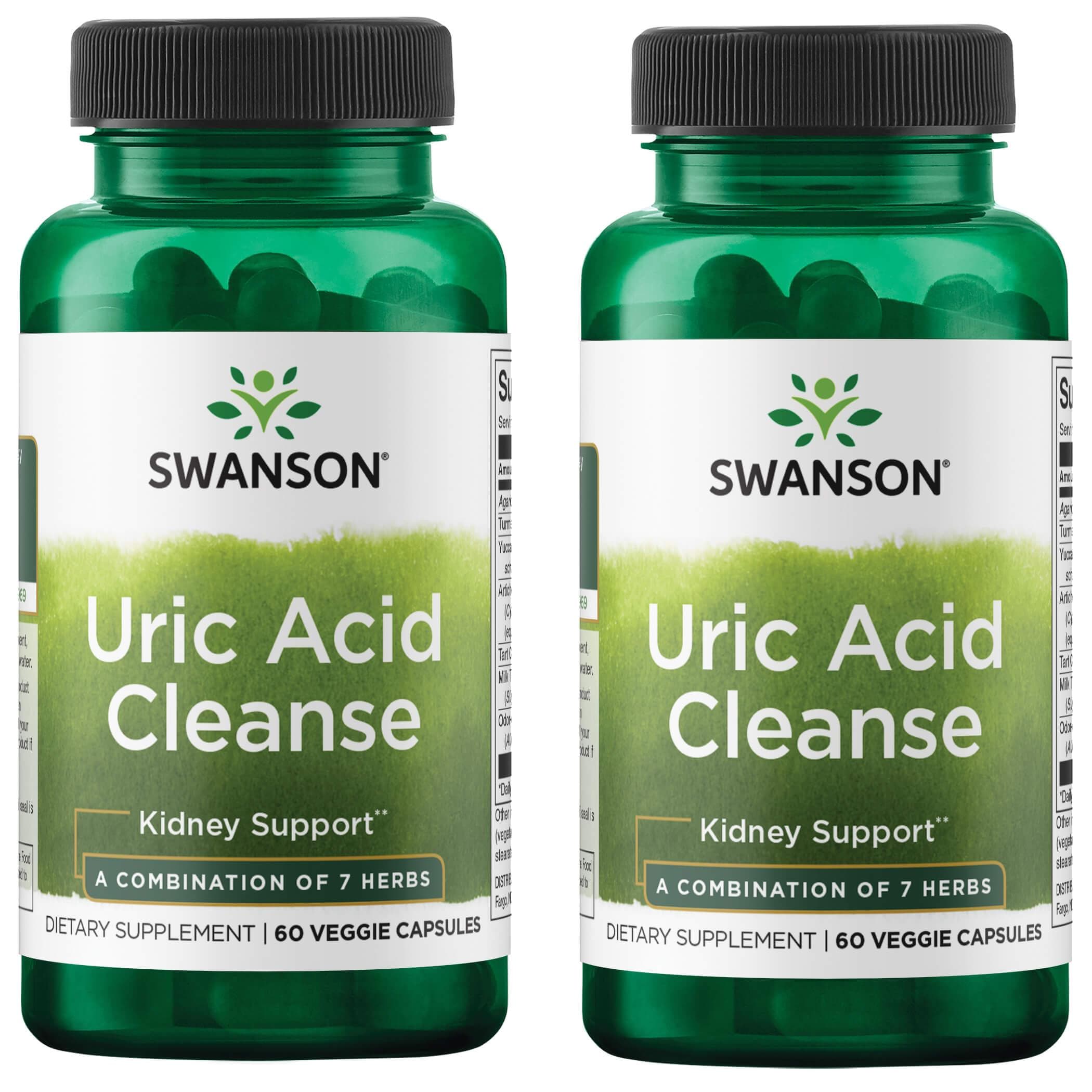 Swanson Uric Acid Cleanse 60 Veg Caps 2 Pack