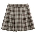 thumbnail image 5 of Korean Style Plaid Pleated Skirt Female Spring and Autumn High Waist Thin A-line Short Student Woolen 2022 NewSummer Skirts, 5 of 6