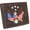 Brown with White Stars, variant on Mens RFID Blocking Leather Bifold Wallet Patriotic American Eagle with USA Flag Design Vintage Genuine Leather Brown with Gold Stars
