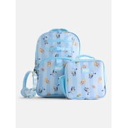 BBC Bluey Unisex Striped Sister Dance Backpack Set with Lunch Bag and Headphones, 3 Piece