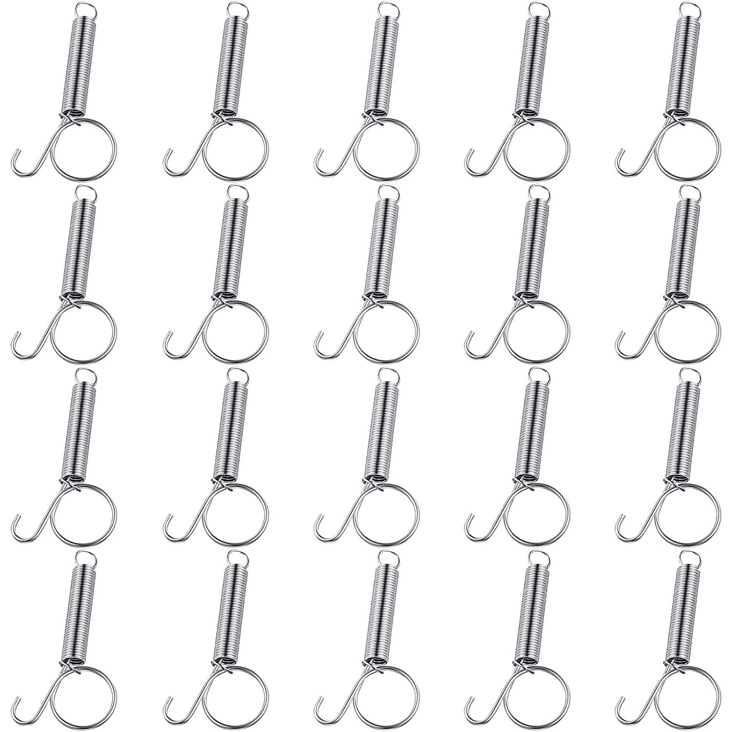 Kreigaven 20 Pieces Spring Door Latch for Rabbit Cages Door Metal