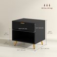 thumbnail image 3 of HOMCOM Nightstand with Drawer and Open Compartment for Bedroom, Black, 3 of 10