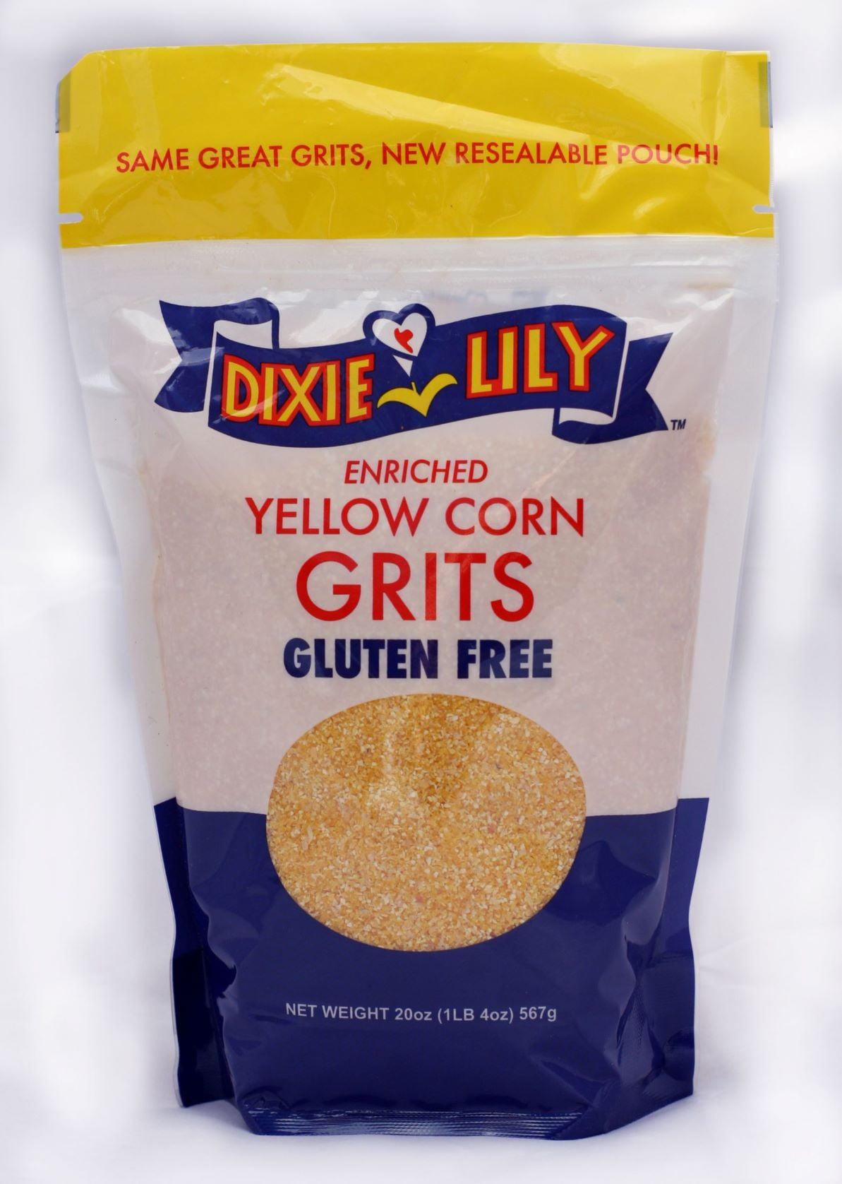 Dixie Lilly, Enriched Yellow Corn Grits, Gluten Free, 20oz