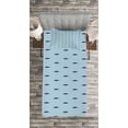 thumbnail image 3 of Ambesonne Shark Quilted Bedspread Set 2 Pcs, Ocean Life in Blue Shades, Twin Size, Navy Blue Pale Blue, 3 of 3