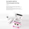 thumbnail image 4 of Graflsoa Pink Portable Bluetooth Thermal Printer for Study Notes, Travel Memories, and Label Printing with Panda Design - Includes 57mm Thermal Paper Roll, Type-C Charging, and iOS/Android/Windows, 4 of 6