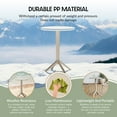 thumbnail image 2 of WestinTrends Playa 23.5" Outdoor Polypropylene Resin Round Patio Bistro Dining Table for 2, Sand, 2 of 6