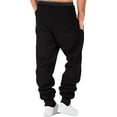 thumbnail image 3 of Dagegui Winter Sweatpants for Men Fleece Stretch Waist Sport Pant with Drawstring and Pockets Casual Loose Fit Jogger Sweatpant Black M, 3 of 5