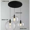 thumbnail image 3 of Wosthever Luz colgante de 20 cm de diámetro, luces colgantes de cristal redondas, lámpara de techo, restaurante, Hotel, dormitorio, sala de estar, Iluminación y accesorios Oro rosa Wosthever HA067379-03, 3 of 6