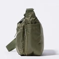 thumbnail image 6 of Multi-Pocket Nylon Crossbody Shoulder Bag, Black/Olive Green, Water Resistant Messenger Bag for Men & Women, 6 of 6