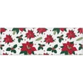 thumbnail image 3 of Kitchen Rugs and Mats Set of 1 Christmas Theme Red Flowers and Berry Kitchen Sink Mat,Non-Slip Area Runner Rug,Washable Floor Mat for Home Dining Room Office 15"x47", 3 of 6