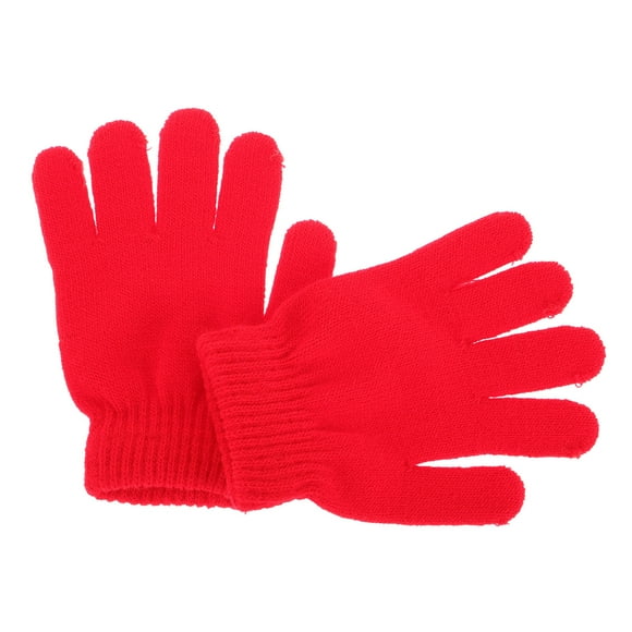 OULII Soccer Winter Gloves 1 Pair Red Lightweight Hand Protection for Girls Playing Outside