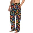 thumbnail image 2 of Xecao Colorful Pineapples1 Men's Straight Lounge Pajama Pants: The Ultimate in Comfortable Sleepwear, 2 of 9