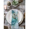thumbnail image 3 of nqOlkjepod Turquoise Gold Marble Cloth Napkins Set of 4 Reusable Dinner Napkins, Modern Blue Teal Geometric Cocktail Napkin Washable Table Napkins for Wedding/Holiday Party/Baby Shower 20"x20", 3 of 8