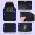 thumbnail image 6 of CAR GRAND Bling Rhinestones Diamond Universal Waterproof Car Floor Mat,Crystal Sparkling Glitter Shining Carpet Anti-Slip PVC Heel Pad,Automotive for SUV,Sedan,Van,4pcs Girl Pretty Women Men Blue, 6 of 10