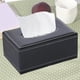 thumbnail image 5 of Funda para caja de pañuelos de piel sintética negra, dispensador de pañuelos, soporte para caja de pañuelos de papel higiénico. 20 cm x 12 cm x 85 cm, 5 of 9