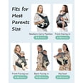 thumbnail image 2 of Portabebés, KIDIRA 6 en 1, portabebés ergonómico para recién nacidos y niños pequeños de 7 a 50 libras, portabebés delantero y trasero con asiento de cadera para papá mamá, portabebés de malla ajustab, 2 of 5