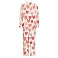 thumbnail image 5 of Rciityk Womens Loungewear Set - Valentines Day Cute Heart Print Crew Neck Long Sleeve with Pants Pjs Sets - Pajama Sets for Women 2 Piece, 5 of 6