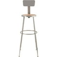 thumbnail image 5 of NPS 32"-39" Height Adjustable Heavy Duty Steel Stool With Backrest, Grey, 5 of 5