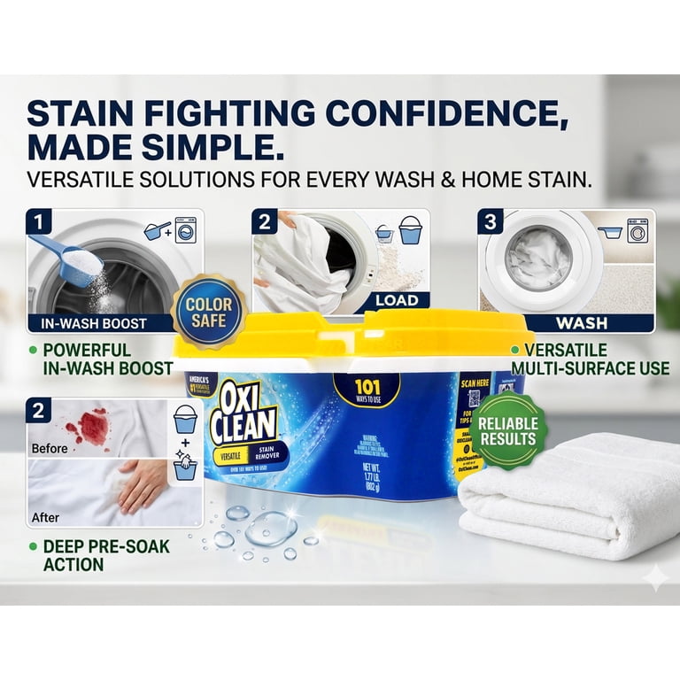 OxiClean Versatile Stain Remover Powder Laundry Additive for All
