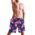 thumbnail image 5 of Dailycode Men's Quick Dry Swim Trunks Beach Shorts Casual Summer Board Shorts with Pockets, Gaming Joysticks and Button, 5 of 8