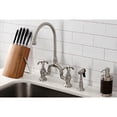 thumbnail image 2 of Kingston Brass KS7798TXBS French Country Bridge Kitchen Faucet with Brass Side Sprayer, Brushed Nickel, 2 of 8
